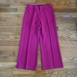 Aqua Bloomingdales Magenta Wide Leg Pants Womens XL High Rise Office Trousers